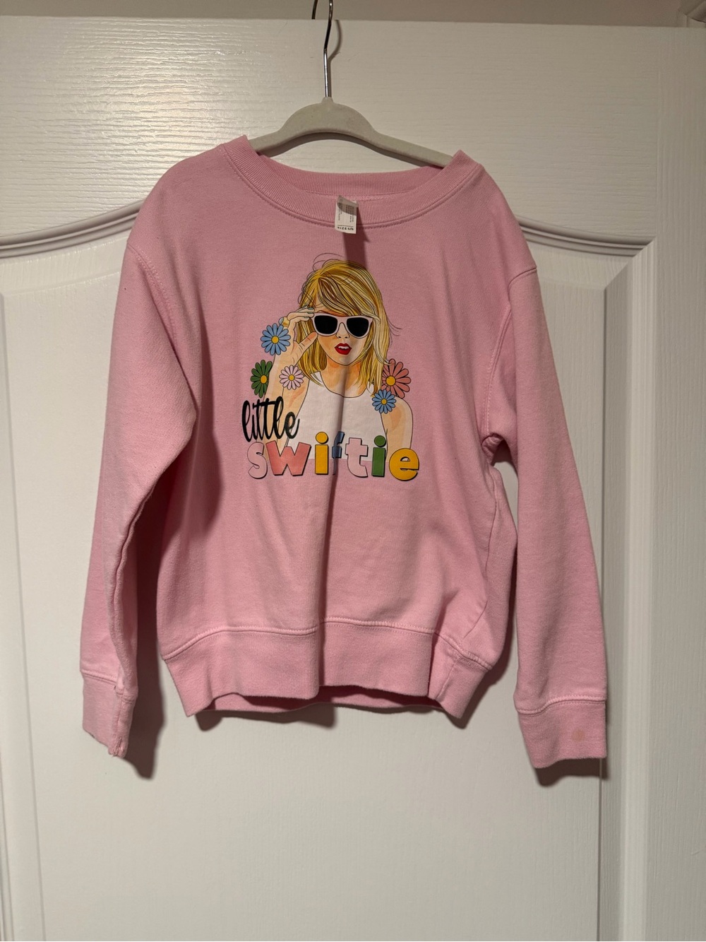 Pink "Little Sweetie" Graphic Sweatshirt